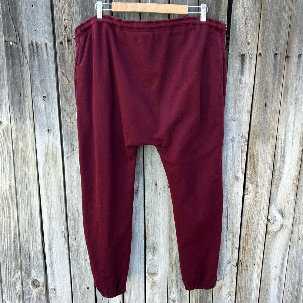 The Upside Phoenix Byron Track Pant Cotton Maroon Burgundy S - Picture 10 of 16